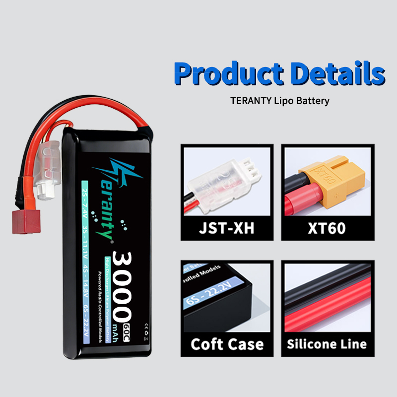 بطارية ليثيوم بوليمر TERANTY 2 - مراجعة Drone Battery Connector وسعره