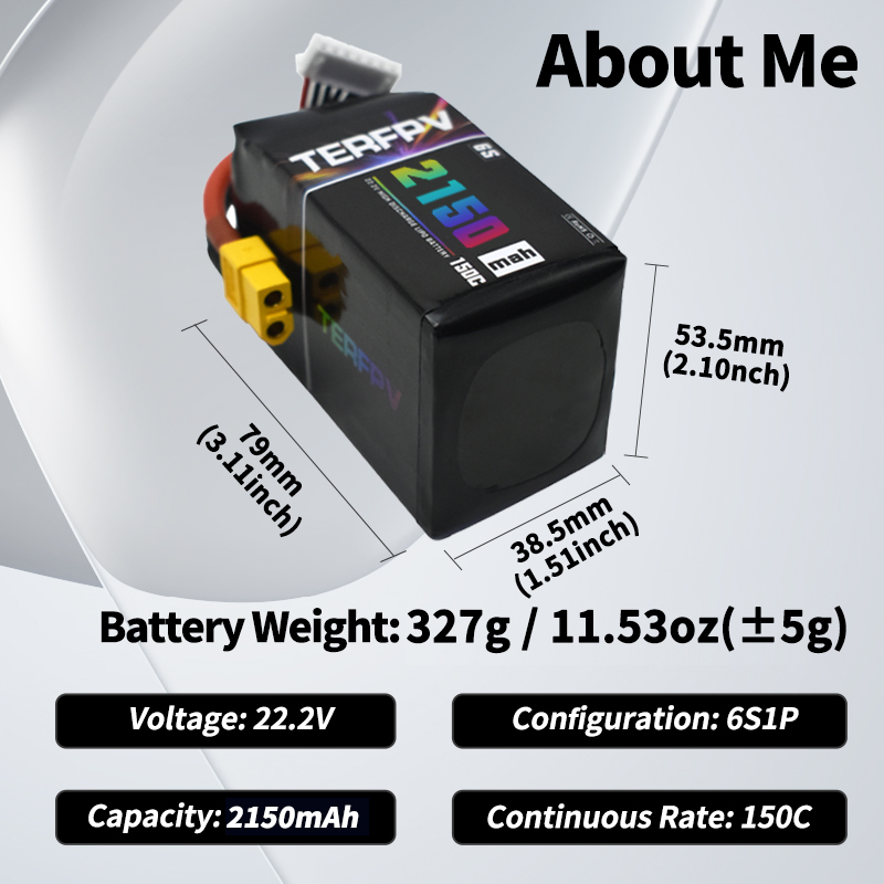 بطارية ليثيوم بوليمر TERFPV 6S - مراجعة Drone Battery Lipo وسعره
