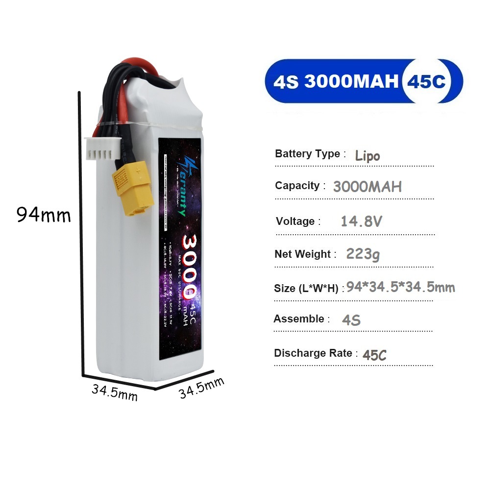 4S يبو بطارية 14.8 فولت 1500 م - مراجعة Drone Battery Li-Ion وسعره